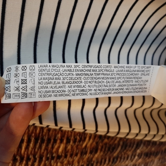 Zara Trafaluc Fit & Flare Short Sleeve Striped Mini Skater Dress White Size S - Picture 4 of 5